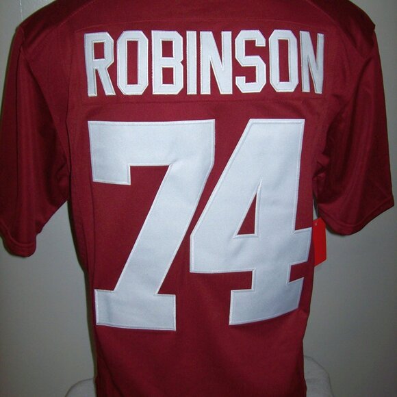 Alabama Crimson Tide Bulldogs #74 ROBINSON Sewn Jersey MAROON  M, L, XL, 2X - Picture 2 of 2
